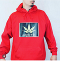 Red Marijuana Leaf Hoodie